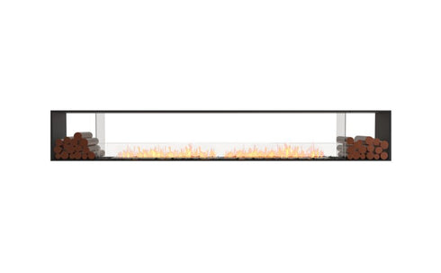 Ecosmart Fire Flex 140DB.BX2 Double Sided Fireplace Insert - Black Finish / Stainless Steel Burner - ESF.FX.140DB.BX2